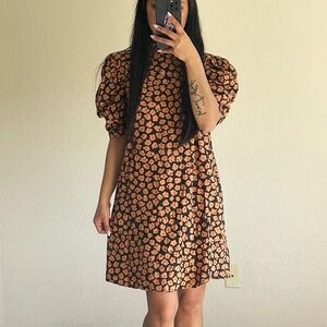 0314 - WHO WHAT WEAR Women’s XS Stamped Floral Mini Dress